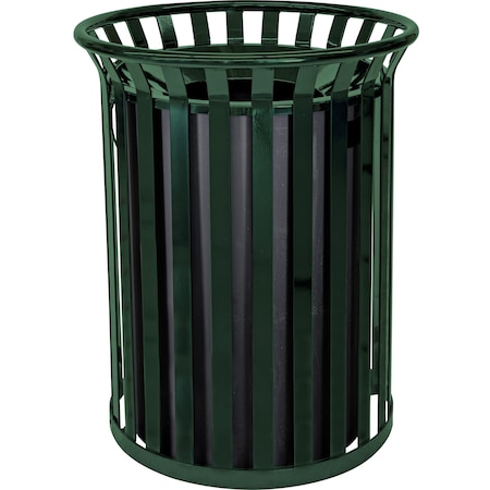 Ex-Cell Kaiser 37-Gal. Receptacle - Steel, Hunter Green Gloss SC-2633 HGR